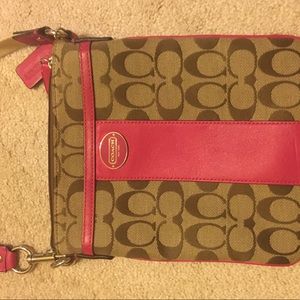 Hot Pink Leather Coach Purse